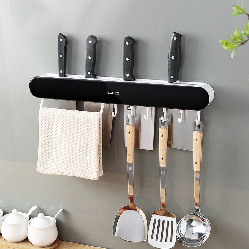 Ecoco Kitchen Supplies Holder - Elevato Home Black - Long Organizer