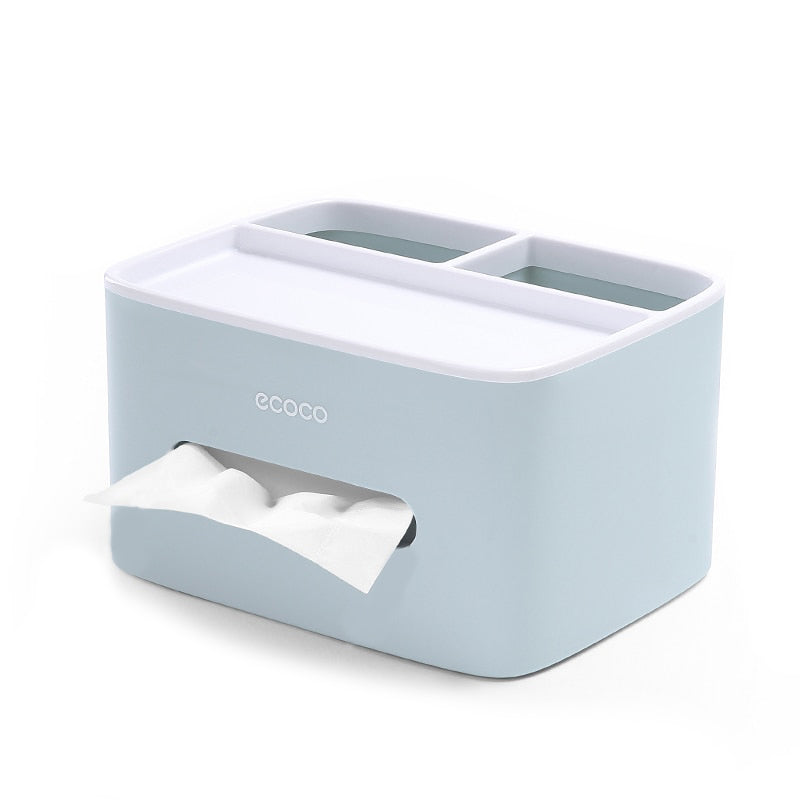 Multifunction Tissue Box - Elevato Home Blue Organizer