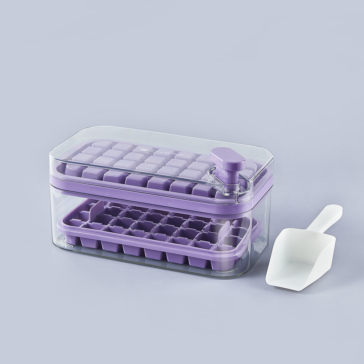 One-Click Ice Box - Elevato Home Purple Set Double layer Organizer