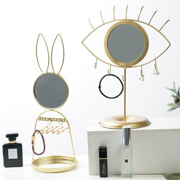 Eye Mirror with Jewelry Hook - Elevato Home Organizer