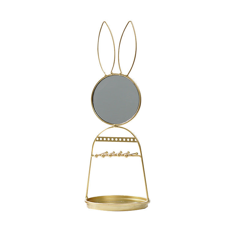 Eye Mirror with Jewelry Hook - Elevato Home Rabbit Organizer