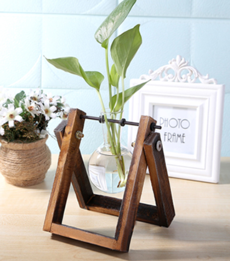 Vintage Wooden Vase Stand