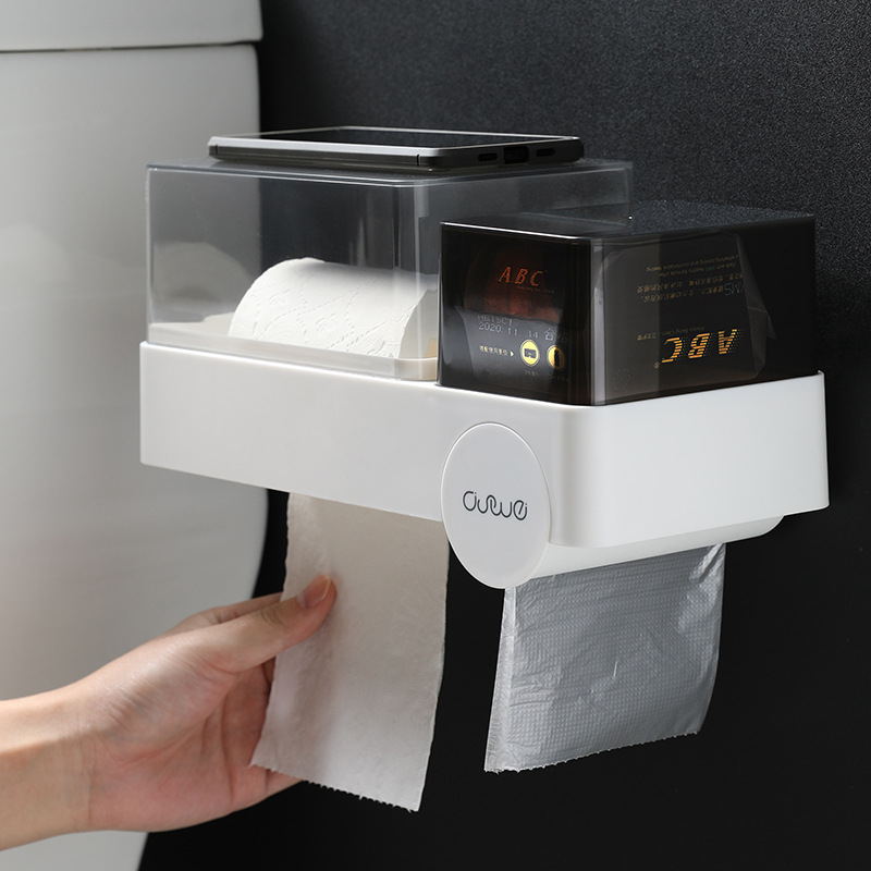 OSWEI Toilet Paper Holder - Elevato Home Grey Organizer