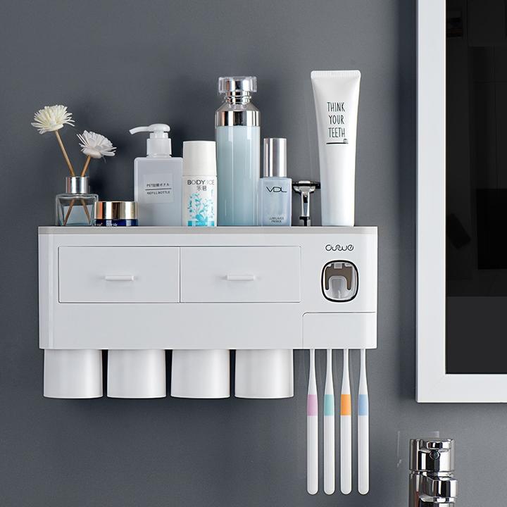 OSWEI Toothbrush Holder - Elevato Home Grey / 4 cups Organizer