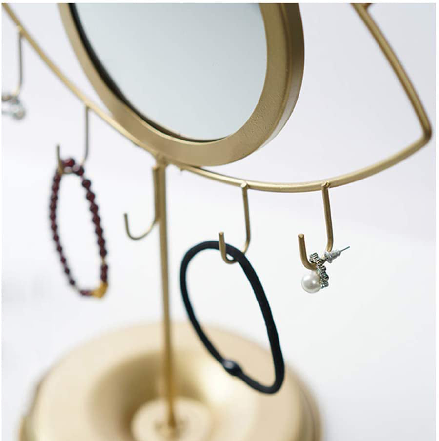 Eye Mirror with Jewelry Hook - Elevato Home Organizer