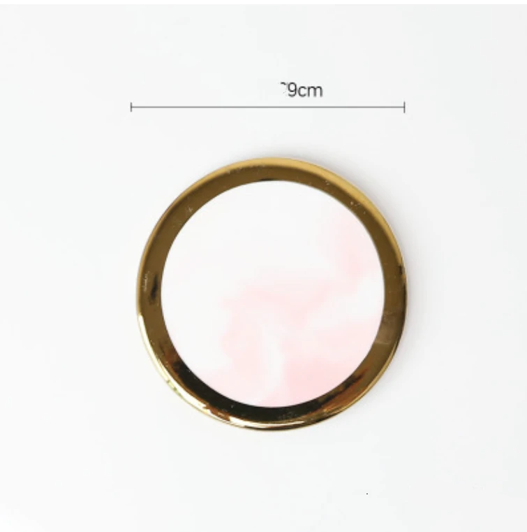 Golden Marble Coaster - Elevato Home Pink Circle Decor