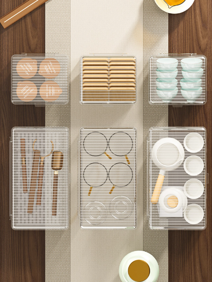 Clear Tea Set Storage Box - Elevato Home Organizer