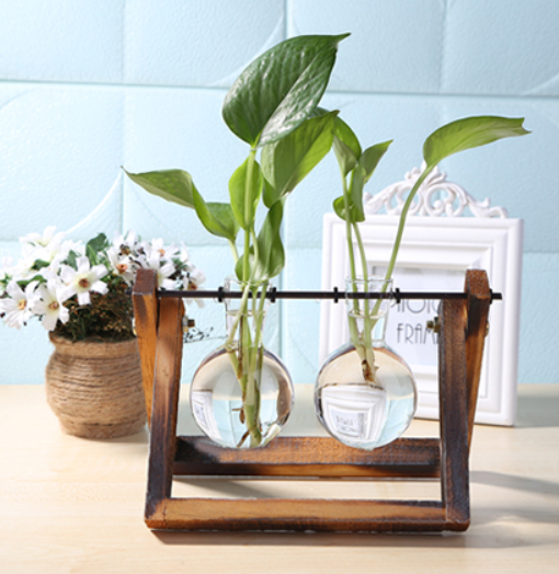 Vintage Wooden Vase Stand