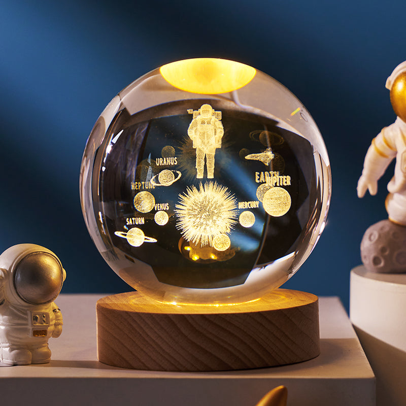 Crystal Ball Light - Elevato Home 2.36" - 6 CM / Space astronaut Organizer