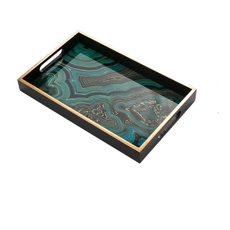 Agate Stone Tray - Elevato Home Green / L Decor