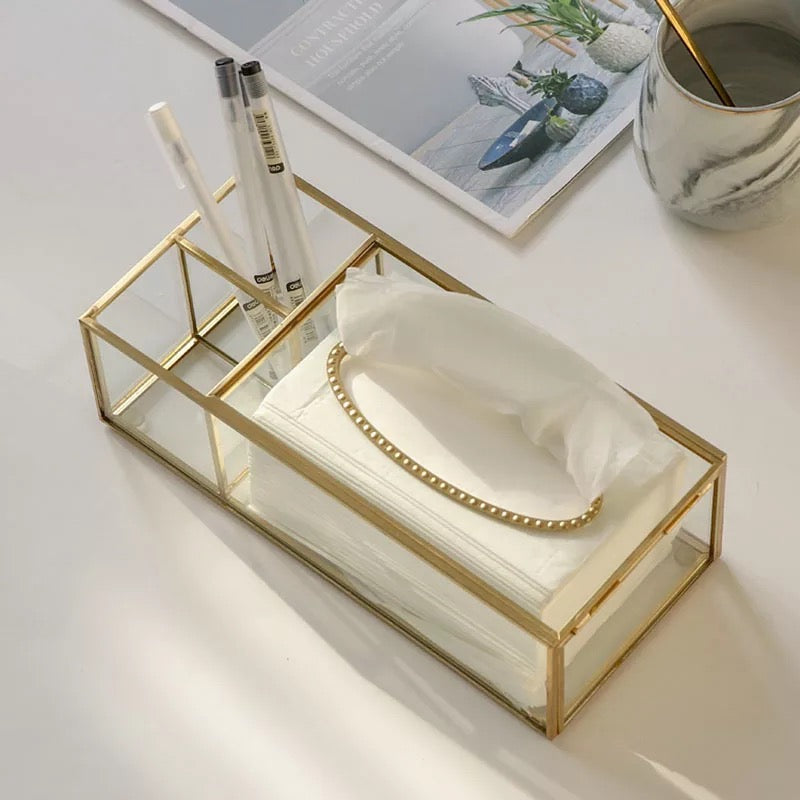 Golden Luxury Tissue Box - Elevato Home Decor