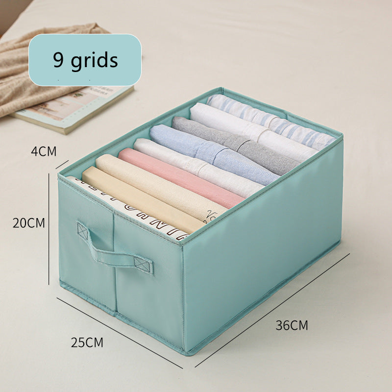 Closet Organizer Box - Elevato Home Light Blue 9 Grids