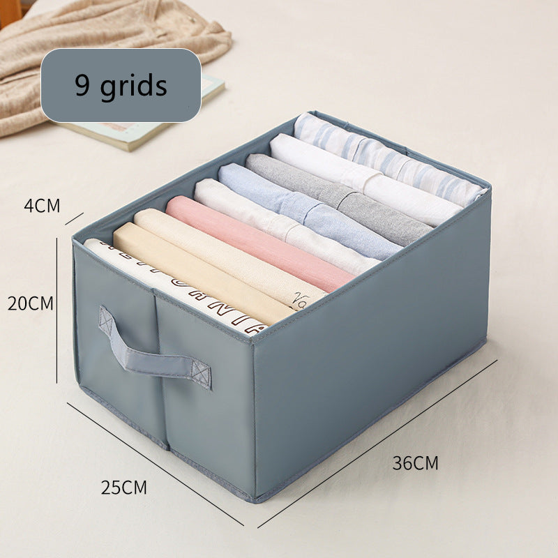 Closet Organizer Box - Elevato Home Light Grey 9 Grids