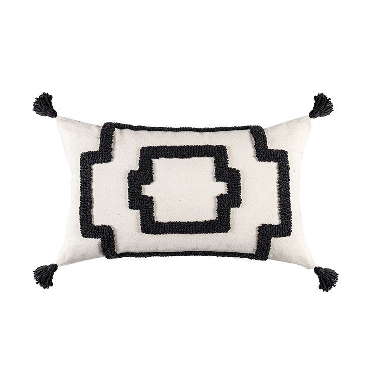 B&W Pillow Cover - Elevato Home Long 1 / 30x50cm Decor