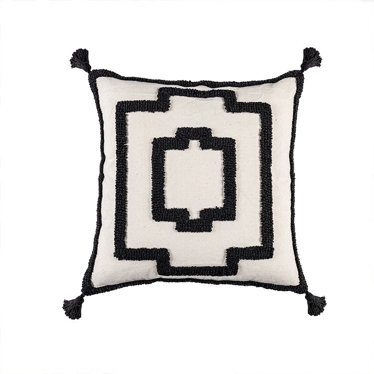 B&W Pillow Cover - Elevato Home Square 2 / 45x45cm Decor