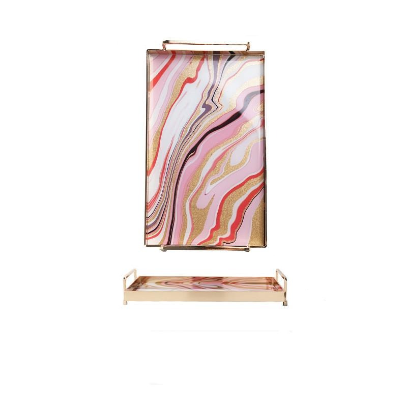 Luxurious Tray - Elevato Home Pink / L Decor