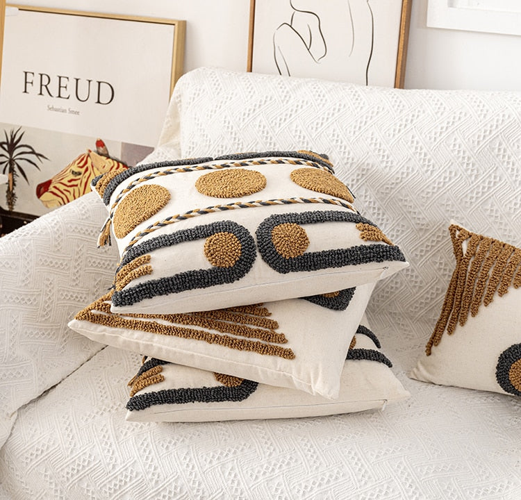 SAND Geometric Pillow Cover - Elevato Home