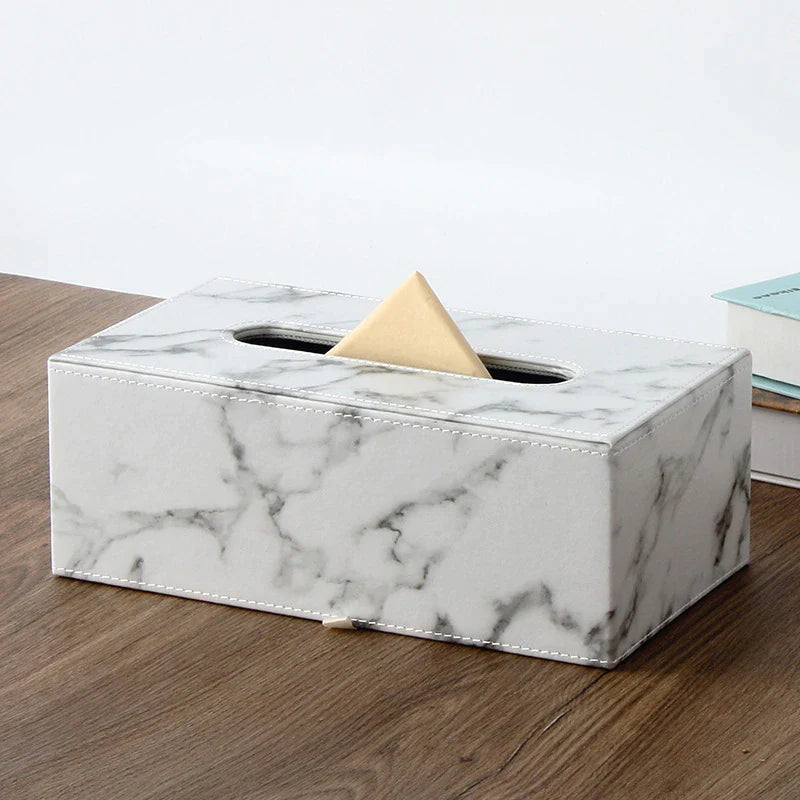 Marble Print Tissue Box - Elevato Home Decor