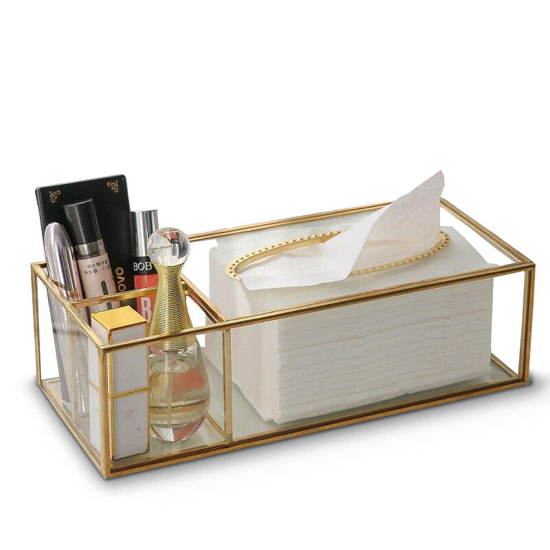 Golden Luxury Tissue Box - Elevato Home Default Title Decor