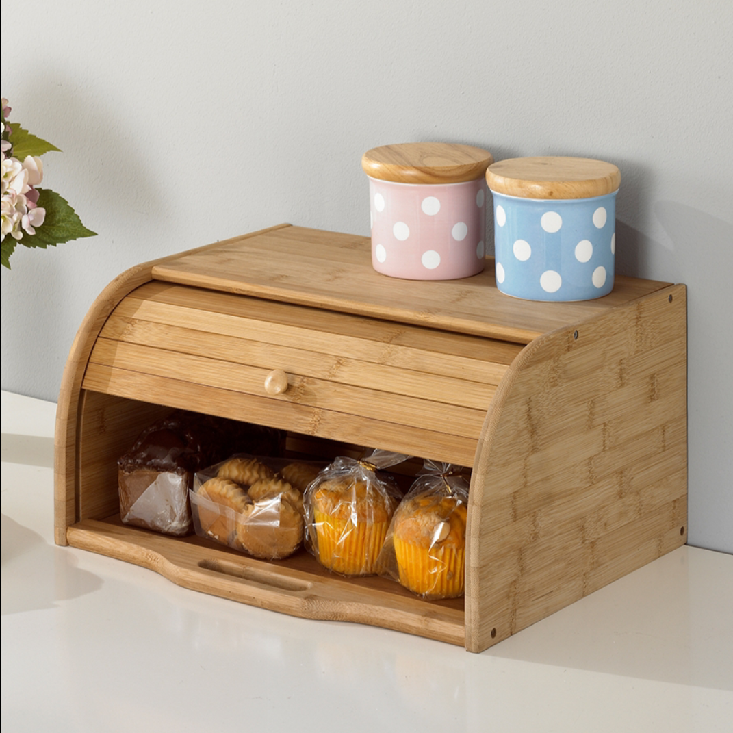Bamboo Bread Box - Elevato Home Organizer