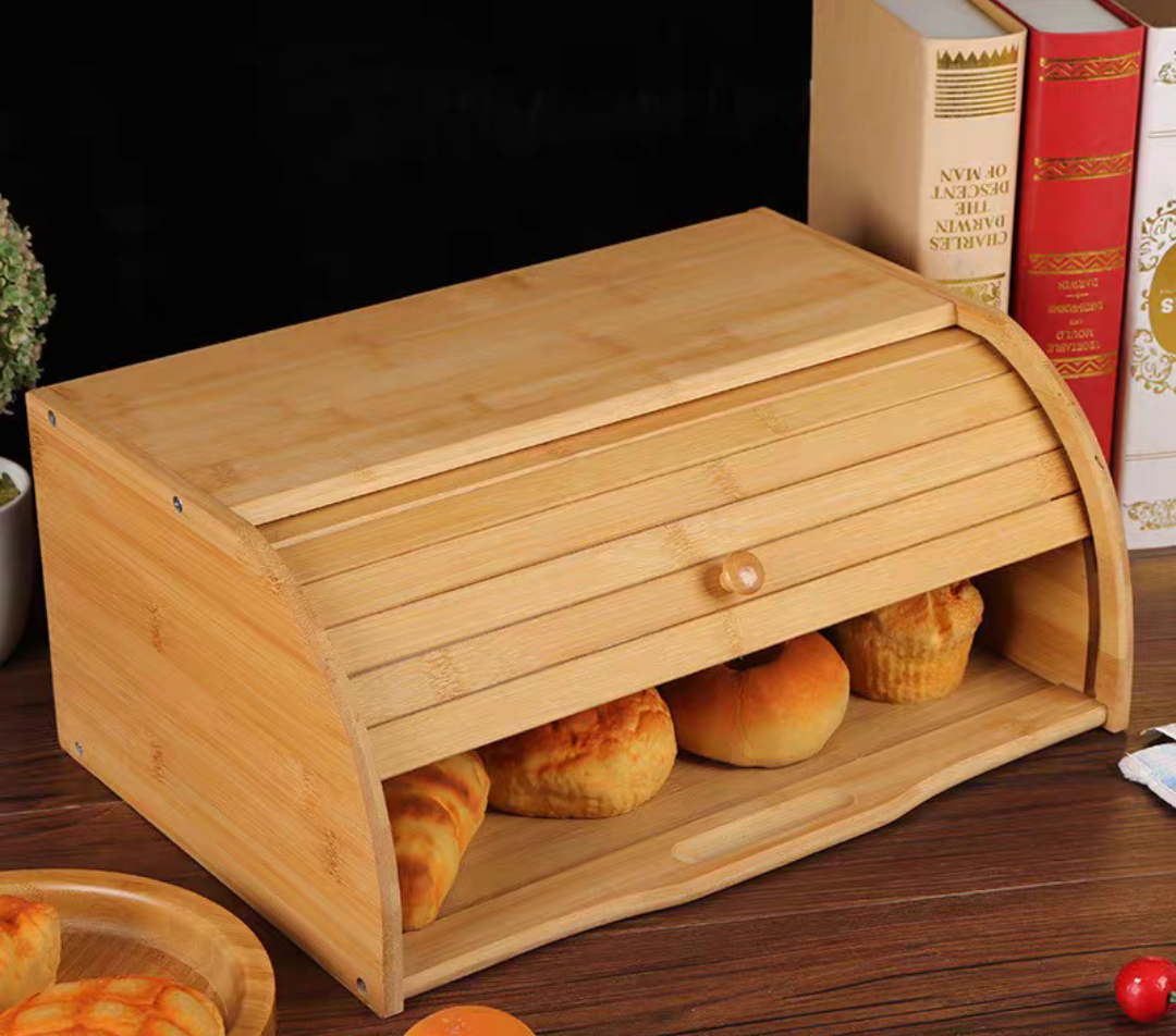 Bamboo Bread Box - Elevato Home Organizer