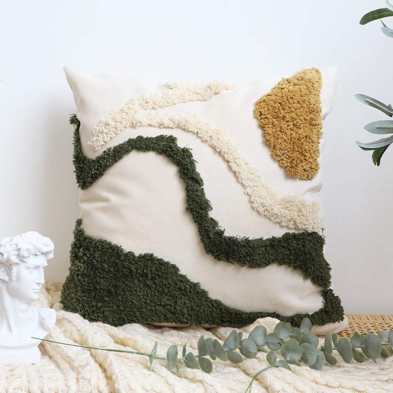 LUSH Artisan Pillow Cover - Elevato Home Green / 45x45CM with core Decor