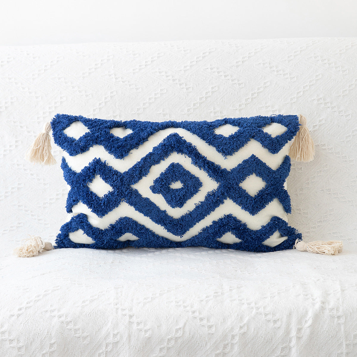 JOYY Pillow Cover - Elevato Home Geometric Blue - Rectangle Decor