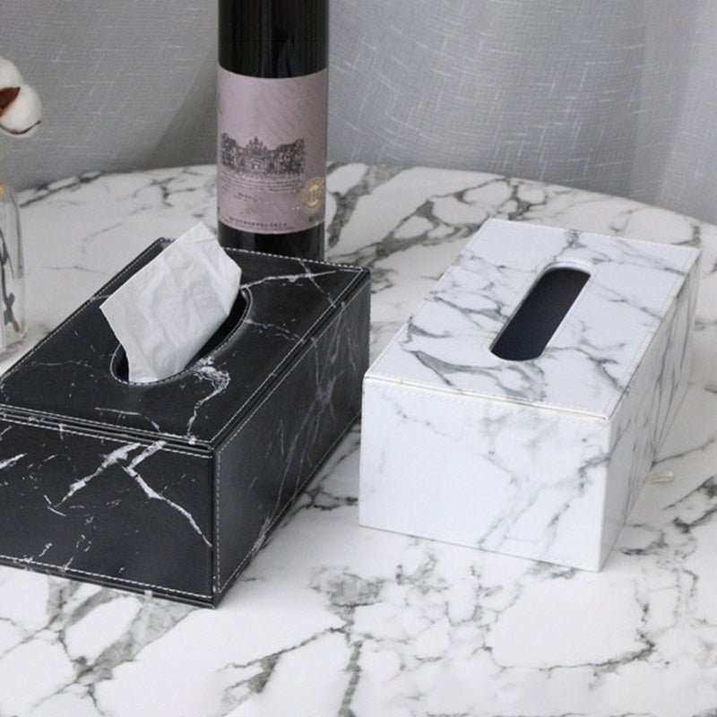 Marble Print Tissue Box - Elevato Home Decor