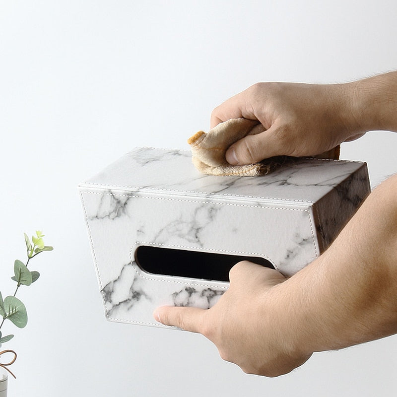 Marble Print Tissue Box - Elevato Home Decor