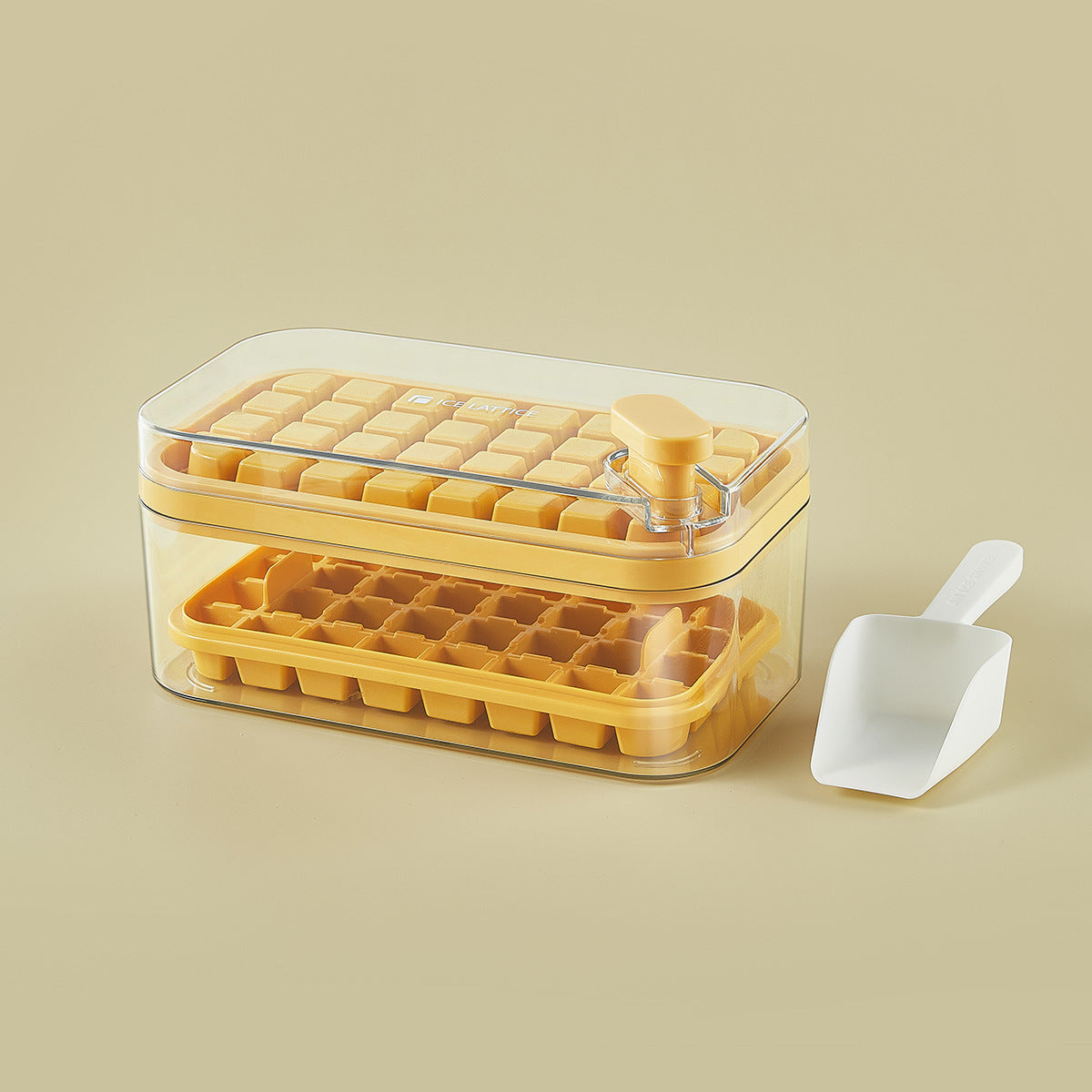 One-Click Ice Box - Elevato Home Yellow Set Double layer Organizer