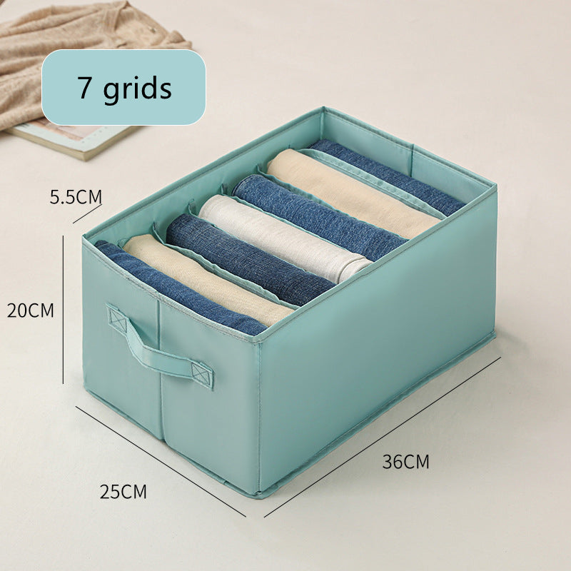 Closet Organizer Box - Elevato Home Light Blue 7 Grids