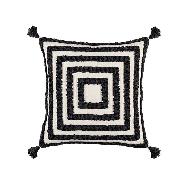 B&W Pillow Cover - Elevato Home Square 1 / 45x45cm Decor