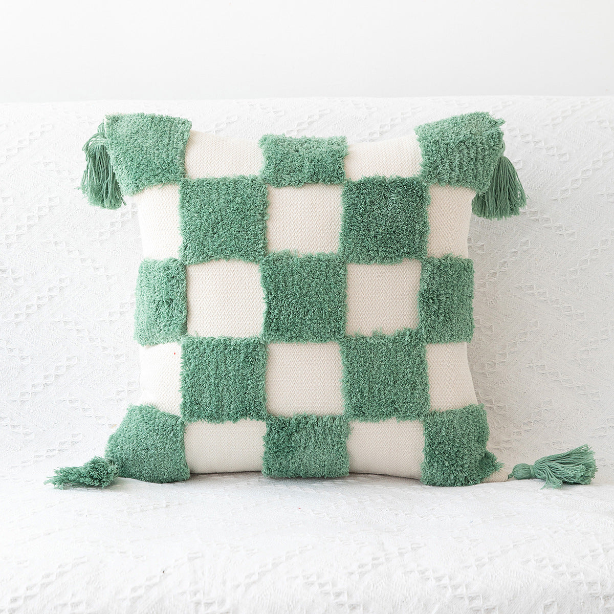 JOYY Pillow Cover - Elevato Home Checkered Green Decor